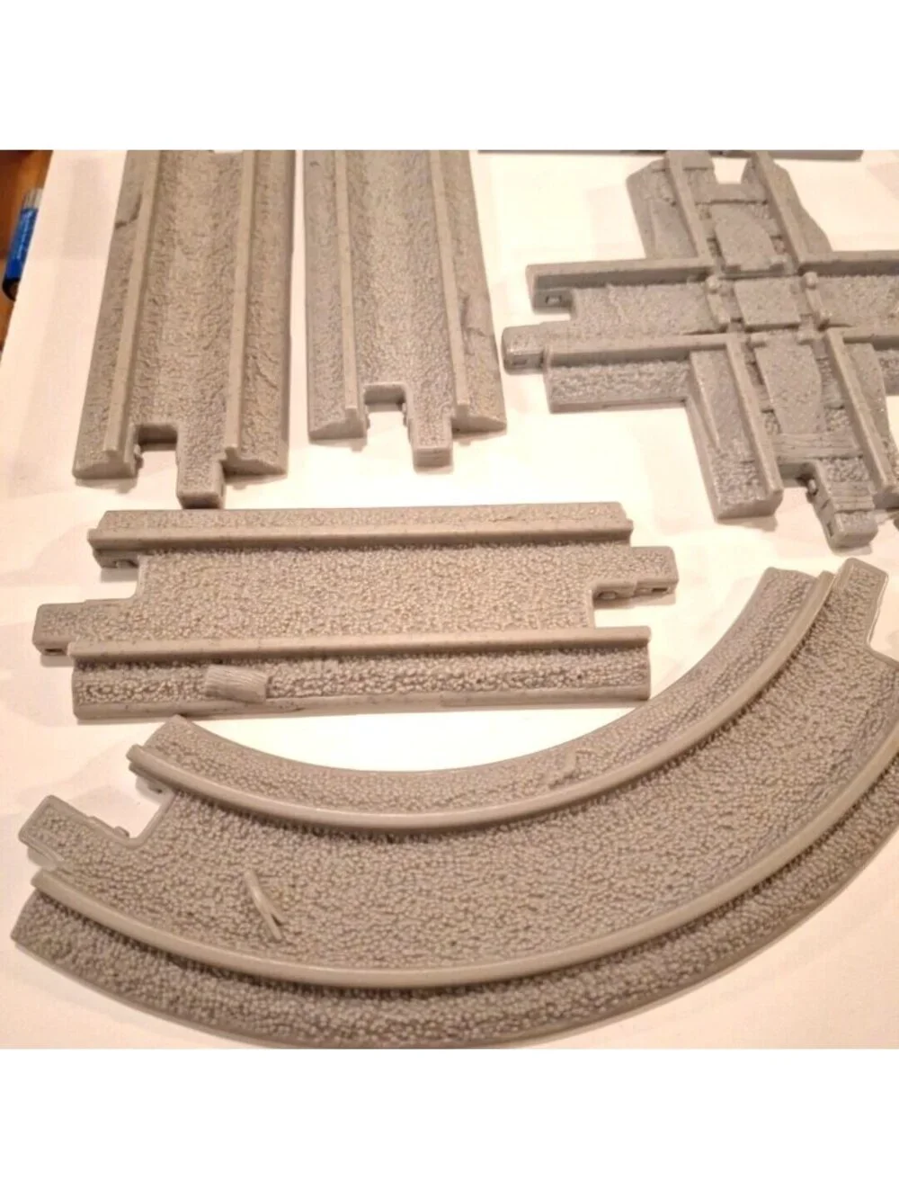 Geotrax Gray Railroad Train Tracks Lot 12 Pc  Straight Curves Fisher Price